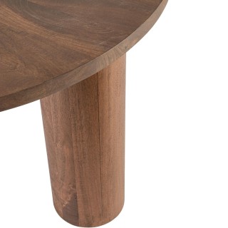 Table basse ronde en manguier brun contemporaine D80 AGRA - HELLIN