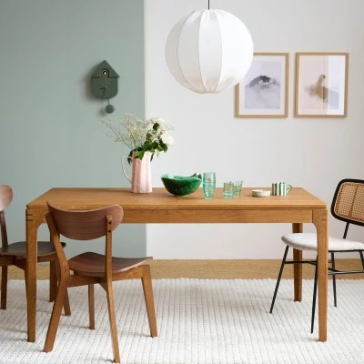 Table à manger rectangulaire extensible en bois finition noyer L160/234 10 personnes BONIE - HELLIN