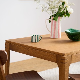 Table à manger rectangulaire extensible en bois finition noyer L160/234 10 personnes BONIE - HELLIN