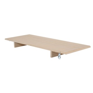 Table ronde extensible chêne blanchi 4/6 places D105 pieds fuseau VICTORIA - HELLIN