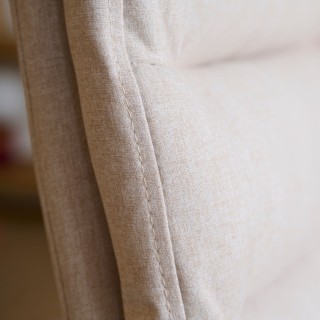 Fauteuil contemporain pivotant beige avec pied central VIEL - HELLIN