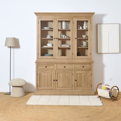 Buffet vaisselier en chêne massif Victoria - Hellin