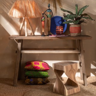 Console rustique en bois sombre - Hellin