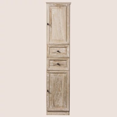 Colonne de salle de bain en chêne blanchi droite VIENNE II - HELLIN