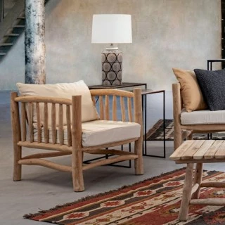 Fauteuil en teck naturel - Hellin