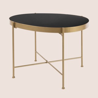 Table basse en métal et plateau verre - HELLIN