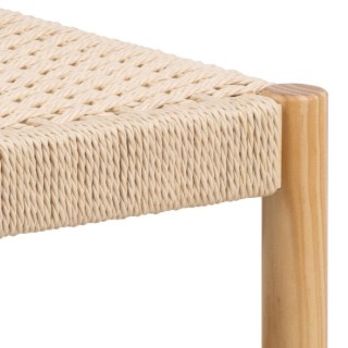 Bout de lit en bois et assise tressée L80 THEO - HELLIN