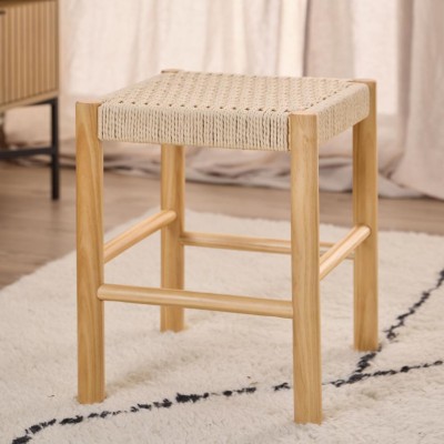 Tabouret en bois et assise tressée L80 THEO - HELLIN
