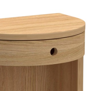 Table de chevet demi-cercle 1 tiroir 1 niche MACON - HELLIN