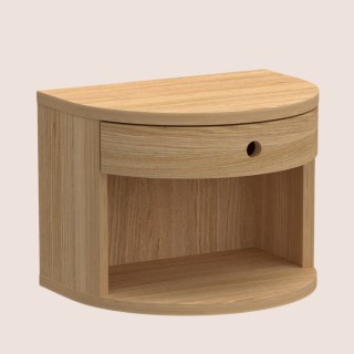 Chevet suspendu demi-cercle 1 tiroir 1 niche MACON - HELLIN