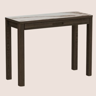 Console rectangulaire en céramique et chêne fumé L100 SIMONE - HELLIN