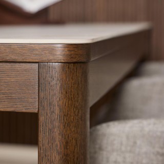 Table rectangulaire en céramique et chêne fumé L180 6 places SIMONE - HELLIN