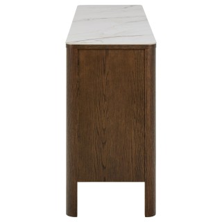 Buffet de salle à manger chêne fumé et céramique L160 SIMONE - HELLIN