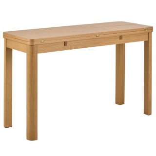 Table rectangulaire à volets chêne clair 2/4 places L120 MILA - HELLIN