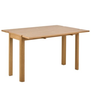 Table rectangulaire à volets chêne clair 2/4 places L120 MILA - HELLIN