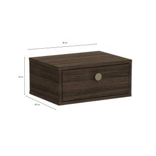 Chevet suspendu 1 tiroir de style scandinave BELFORT - HELLIN
