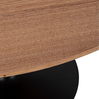 Table à manger ronde tulipe en métal noir L120 BLOSSOM 4 places - HELLIN