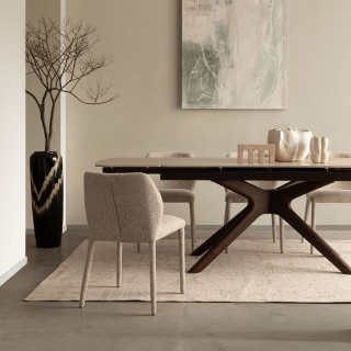 Table rectangulaire extensible céramique 6/10 places L170/250 MARINE - HELLIN