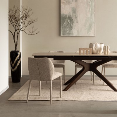 Table rectangulaire extensible céramique 6/10 places L170/250 MARINE - HELLIN