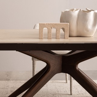 Table rectangulaire extensible céramique 6/10 places L170/250 MARINE - HELLIN