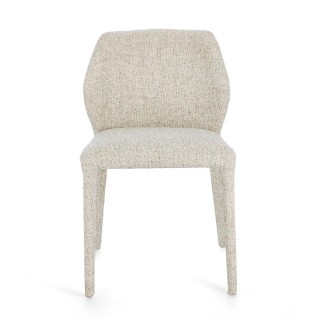 Chaises de salle à manger en tissu moucheté beige (lot de 2) LILY - HELLIN