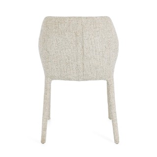 Chaises de salle à manger en tissu moucheté beige (lot de 2) LILY - HELLIN