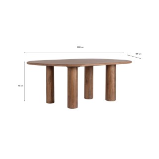 Table à manger ovale en manguier 8 personnes L200 BLAS - HELLIN