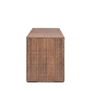 Table basse ou banc en bois de manguier marqueté L140 BLAS - HELLIN