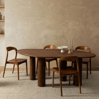 Chaises de salle à manger en bois de teck (lot de 2) JUNE - HELLIN