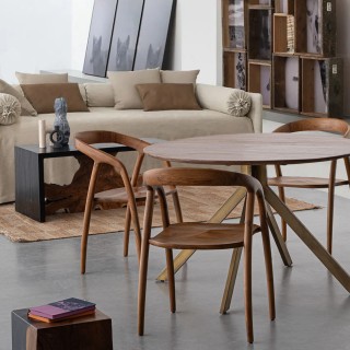 Chaises de salle à manger en bois de teck (lot de 2) JUNE - HELLIN