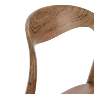 Chaises de salle à manger en bois de teck (lot de 2) JUNE - HELLIN