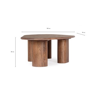 Table basse organique ovale en manguier L150 BLAS - HELLIN