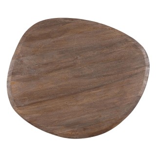 Table organique en manguier et métal crème 6 places L140 SHIVA - HELLIN