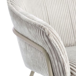 Chaises de salle à manger à accoudoirs en velours gris (lot de 2) LIA - HELLIN