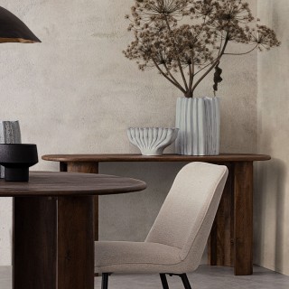 Console ovale en manguier japandi L147 NAPLES - HELLIN