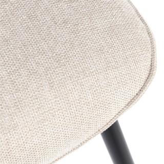 Chaises de salle à manger en tissu beige (lot de 4) CORINE - HELLIN