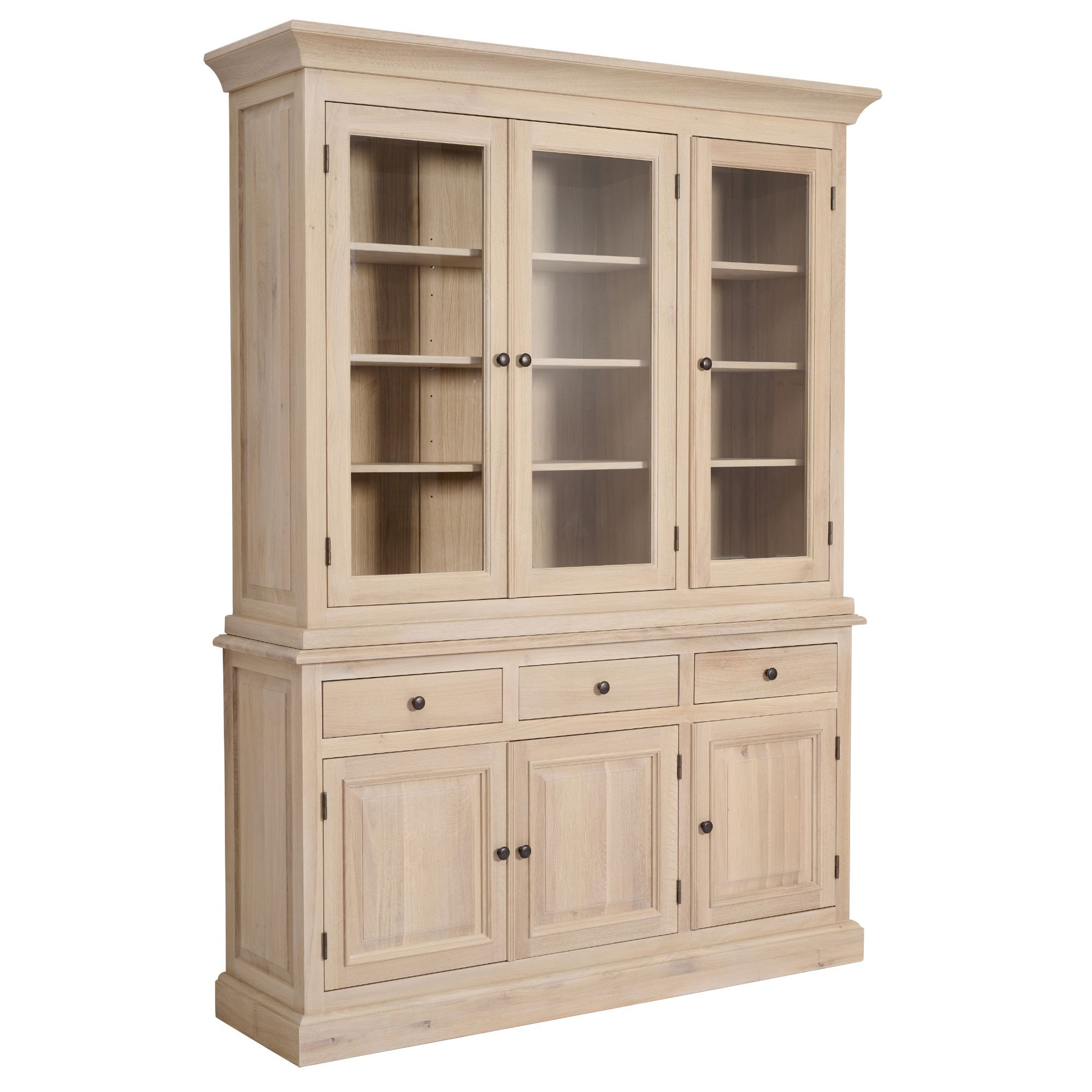 Buffet Commode En Pin Massif 3 Portes 2 Tiroirs - Dimensions 116x35x73 Cm - Style Campagne - Neuf