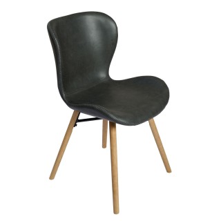 Chaise simili et bois Matilda : style scandinave | Hellin