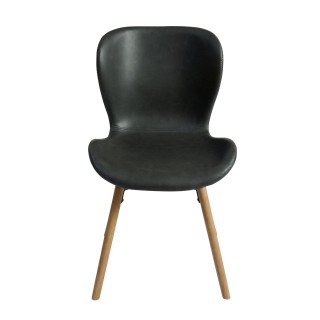 Chaise simili et bois Matilda : style scandinave | Hellin