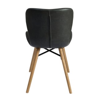 Chaise simili et bois Matilda : style scandinave | Hellin