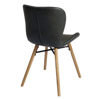 Chaise simili et bois Matilda : style scandinave | Hellin