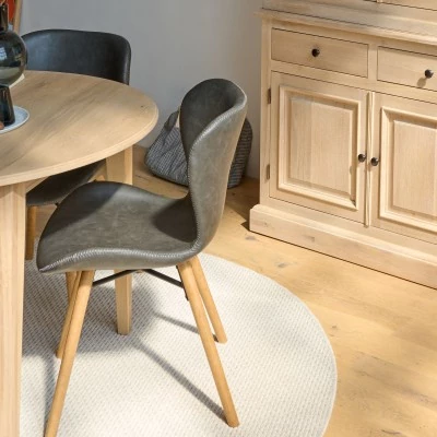 Chaise simili et bois Matilda : style scandinave | Hellin