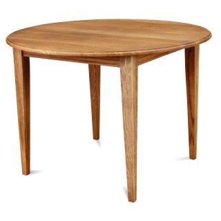 Table ronde extensible en chêne massif : une allonge | Hellin
