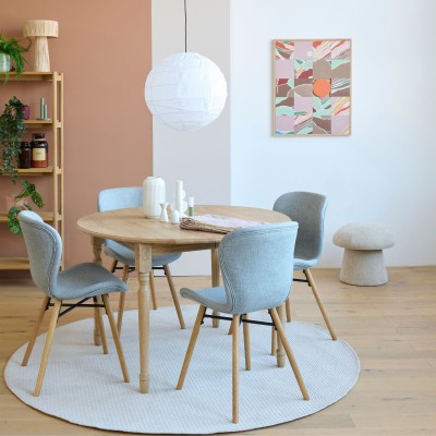 table ronde extensible Victoria + 4 chaises Matilda - Hellin