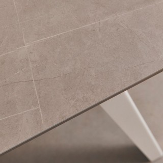 Table rectangulaire en céramique et métal L180 6 places ARLETTE - HELLIN