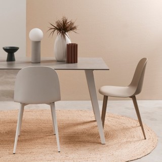 Table rectangulaire en céramique et métal L180 6 places ARLETTE - HELLIN