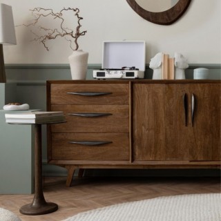 Buffet en bois de manguier vintage 2 portes et 3 tiroirs L150 SHEILA - HELLIN