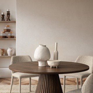 Table à manger ronde en manguier D120 6 personnes AGRA - HELLIN