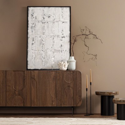 Buffet en bois de manguier 4 portes L180 AGRA - HELLIN