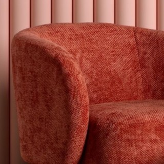 Fauteuil pivotant avec pied central en tissu JULIO - HELLIN